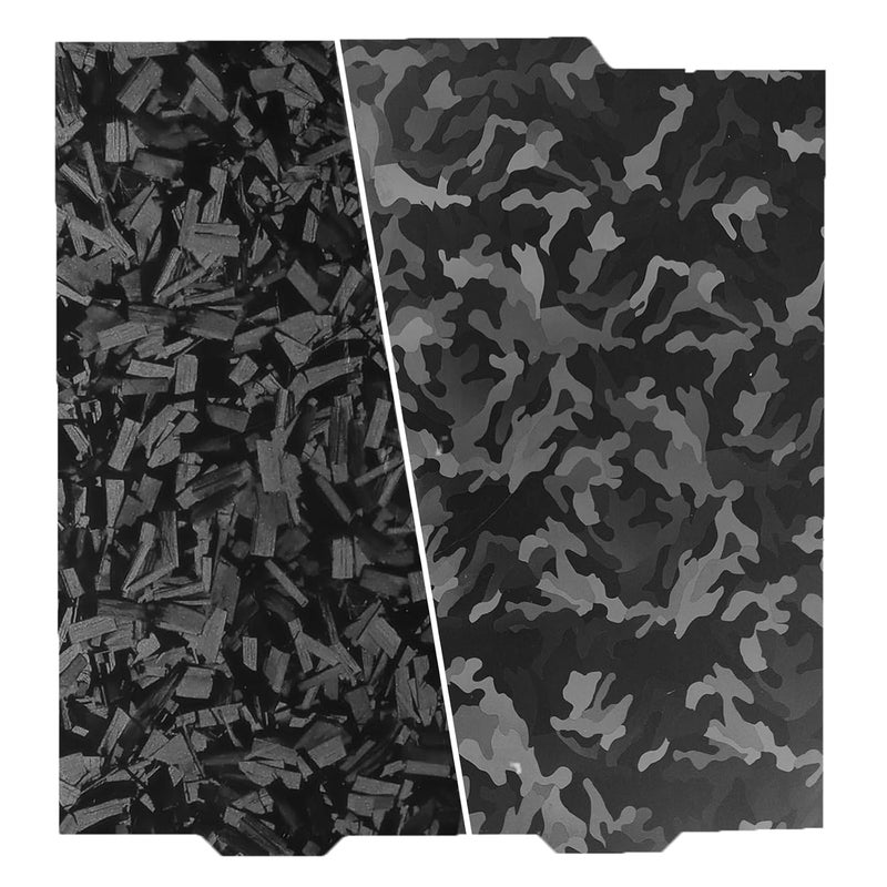 Sifrothy Store Camouflage+Black Forged Carbon Fiber 3D Printer Build Plate for Bambu Lab A1 Mini,184x184mm Spring Steel Plate,Double Sided Flexible Sheet Removable Platform - Image 1